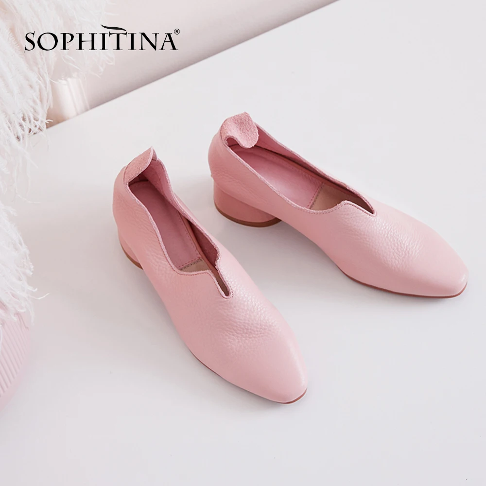 SOPHITINA/Новинки 2019 г. Бабушкины туфли；Мягкие и удобные туфли лодочки из