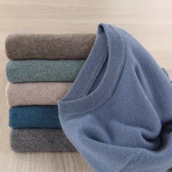 

Smpevrg spring new cashmere sweater men`s sweaters and pullover long sleeve O-neck casual pullover man knitted wool jumper shirt