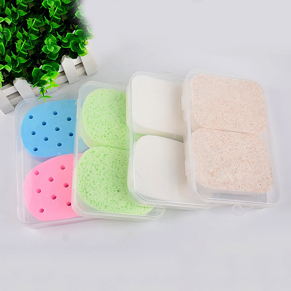 2 шт./пакет растительная эссенция набор для очистки материал ПВА стиральная клапаном глубокий обеззараживающие вещества для чистки лица спонж для красоты