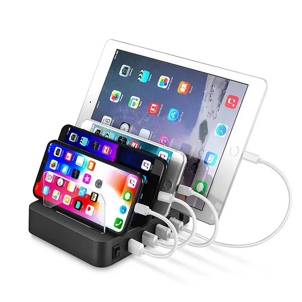 Зарядное устройство с 4 портами USB зарядная станция Quick Charge 3 0 для iPhone XR XS X 8 7 6S Samsung