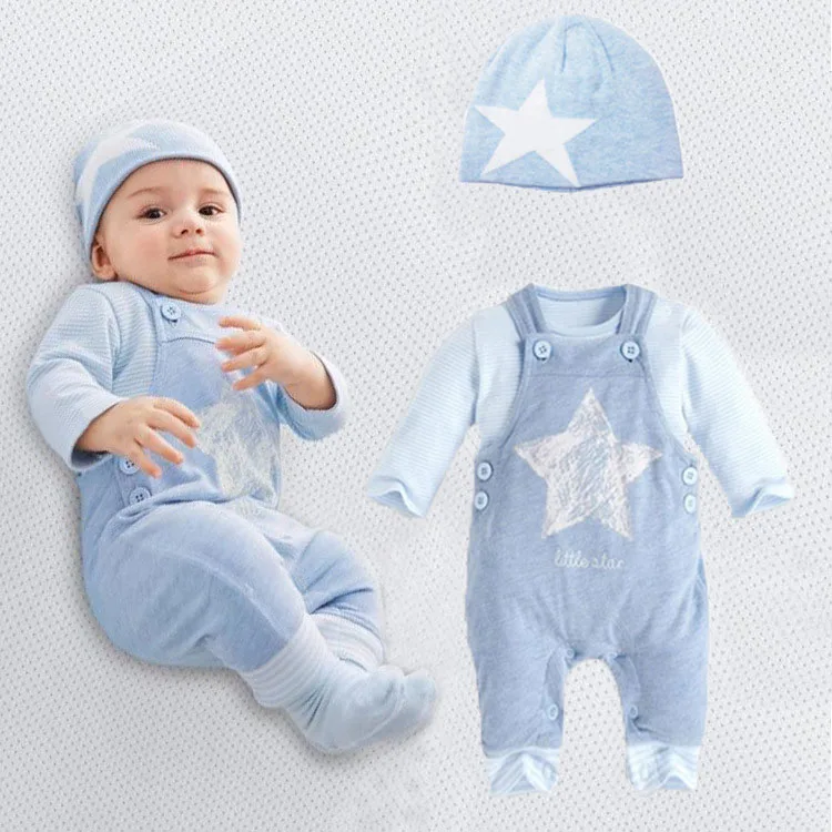Baby rompers long sleeve cotton romper baby infant cartoon Animal newborn baby clothes romper pants 2pcs