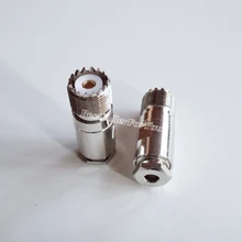1X UHF Fêmea SO239 SO-239 braçadeira RG58 RG142 LMR195 RG400 RF Conector do cabo