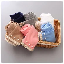 Детская одежда в Корейском стиле для девочек; коллекция года; кружевные трусы с жемчужинами для девочек; штаны для маленьких девочек; повседневные брюки