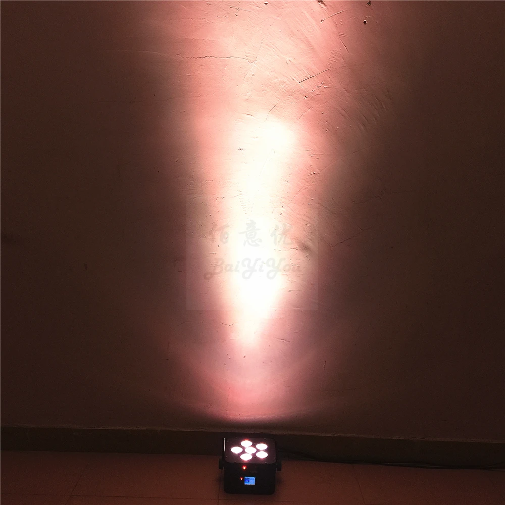 6pcs Battery Flat PAR 24