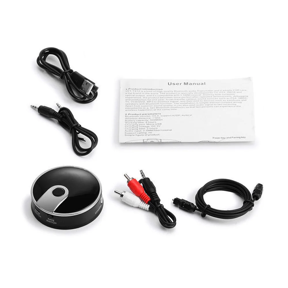 HOT BT Bluetooth беспроводной аудиопередатчик/оптический Toslink/Aux 3 5 мм/коаксиальный