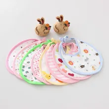 5 шт., для детей от 0 до 1 лет, хлопок, модные, мягкие, унисекс, однотонные, удобные Слюнявчики с рисунком, Случайная, trk0053