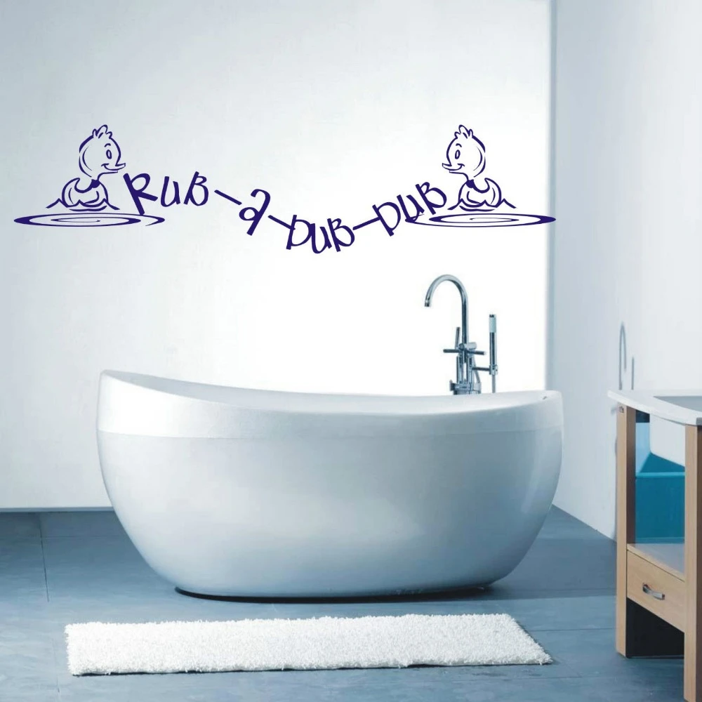 Gratis Pengiriman Gosok Dub Dub Bathroom Wall Art Sticker Harga Kecil Kecil Beruang Dinding Decals Untuk Kamar Anak Decor Wall Sticker Wall Decals Stickers Quoteswall Art Stickers Aliexpress