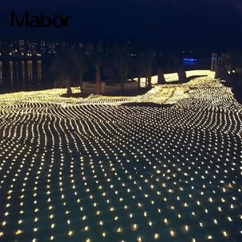 

1.5X1.5M LED Colorful String Fairy Lights Net Mesh Curtain Decoration