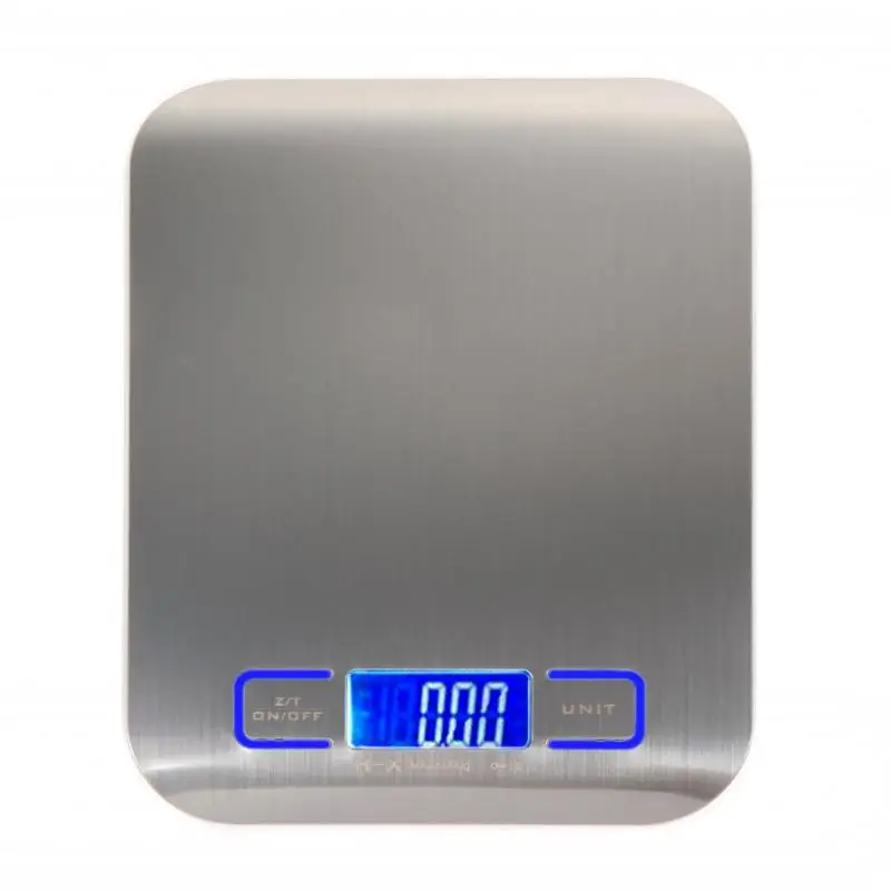 

Ultra Slim Kitchen Scale Cooking Measure Tools 11 LB Stainless Steel Electronic Weight LED Digital Display Electronic Scale
