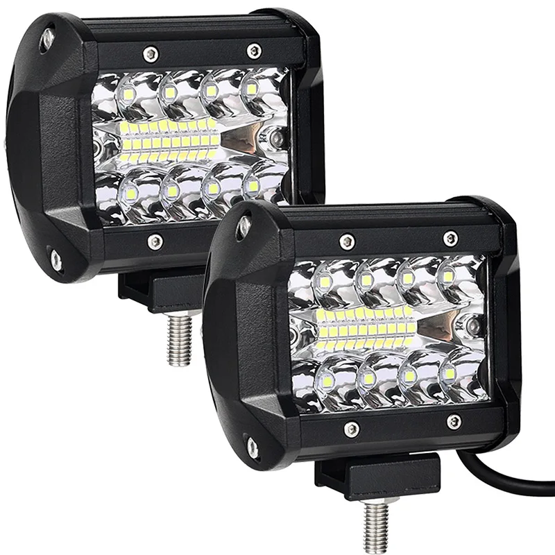 

2PCS 4 inch LED Light Bar 3 Rows LED Bar LED Work Light for Car Offroad Truck 4x4 4WD ATV SUV Driving Motorcycle 12V 24V