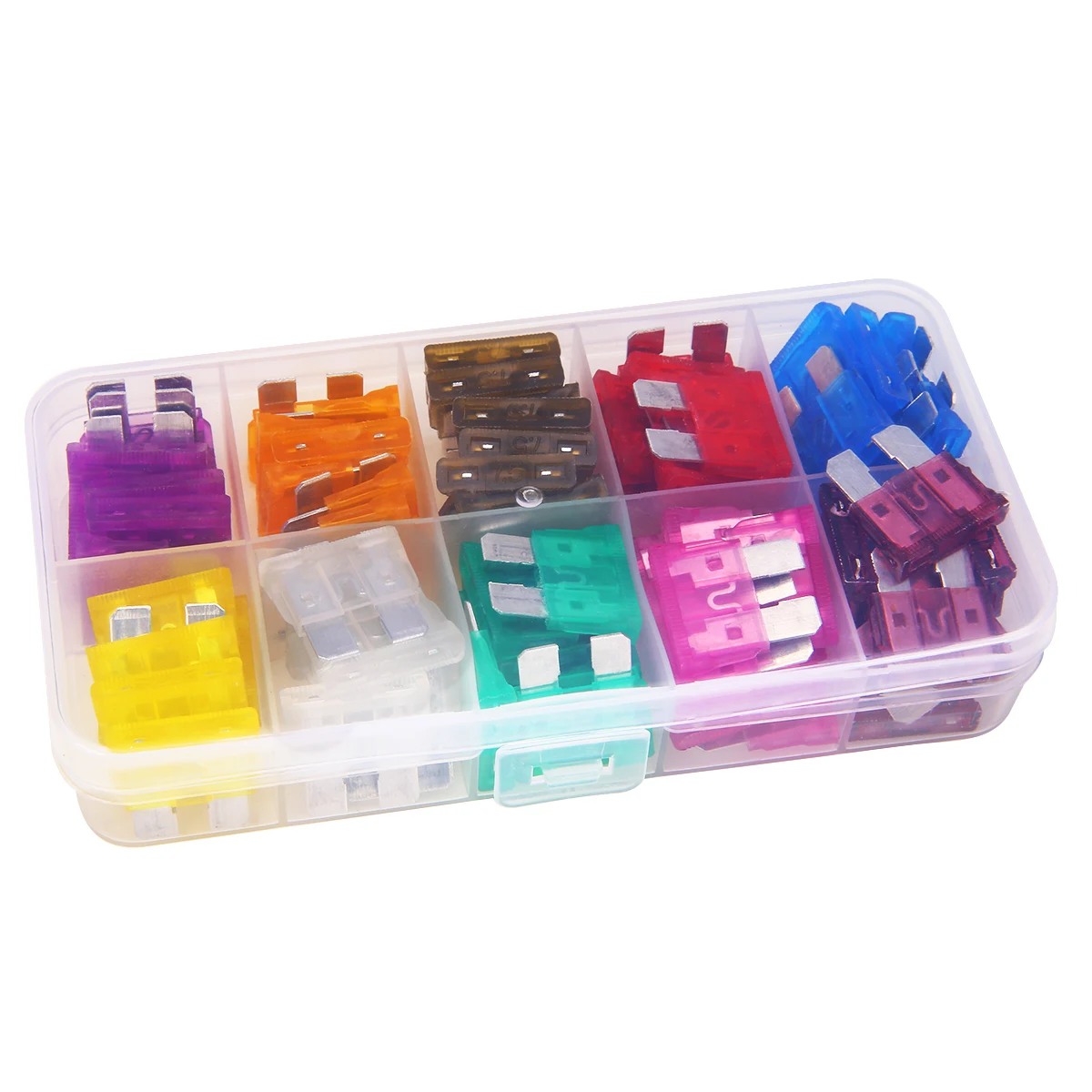 80pcs/kit 12V Standard Blade Car Fuses Fuse 3A~40A Assorted Set with 1pc Puller Fuses Assortment Kit