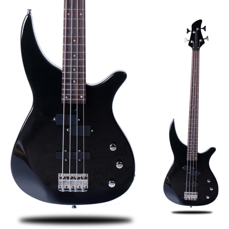 

39-Inch Split Black 270 Electric Bass, Rosewood Finger Plate Body Linden Closed Pickup Closed String Button