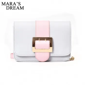 

Mara's Dream Small Women Shoulder Bag Mini Fashion Top Handbag High Quality PU Leather Patchwork Candy Color Cute Women Bag