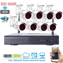 

1.3MP CCTV System 960P 8CH HD Wireless NVR kit 3TB HDD Outdoor IR Night Vision IP Wifi Camera Security System Surveillance