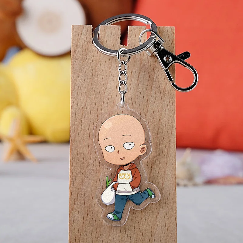 10 шт./лот Аниме One Punch Man акриловый брелок игрушка фигурка Сайтама сумка кулон