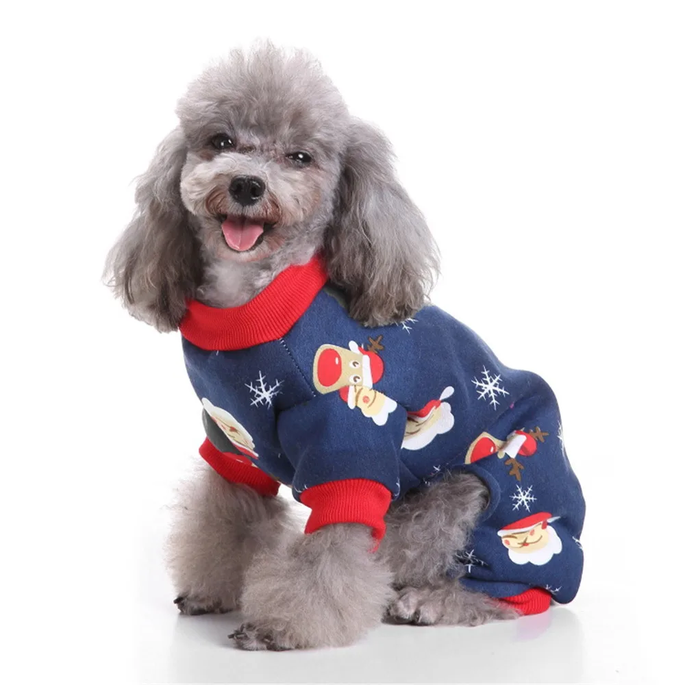 dog jumpsuit winter lovely Christmas Coat Small Pet Cat Dog Costume