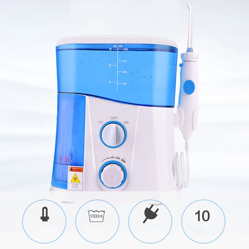 Горячее предложение! Вода Flosser 1000 мл ирригатор полости рта 7 видов сопла для мытья стоматологической спа-чистки поплавки ирригатор для полости рта
