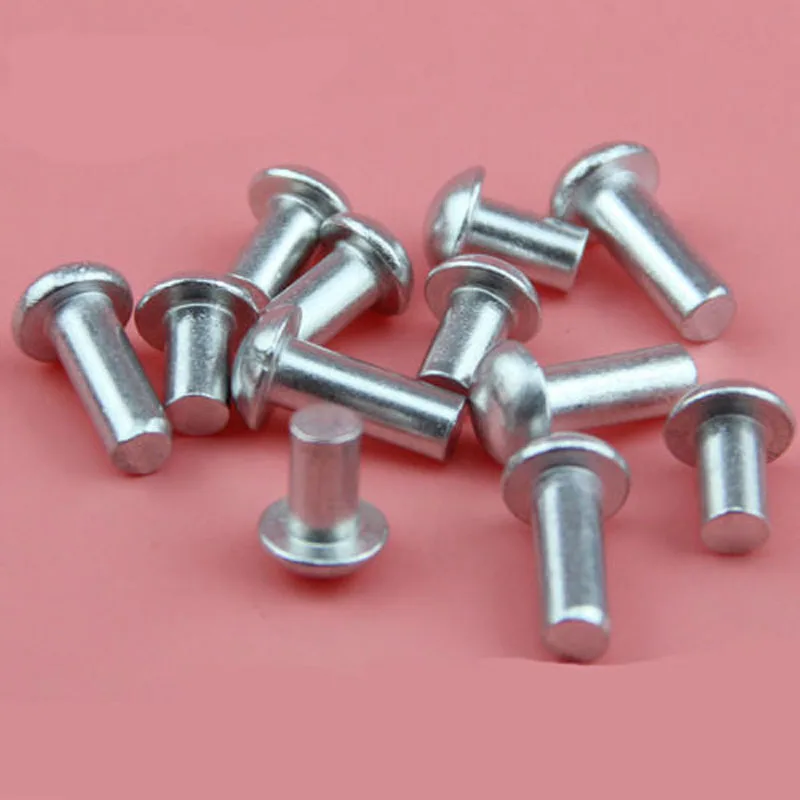 Aluminum rivets semi-round head solid percussion rivet GB867 3-16mm 100Pcs M2x 