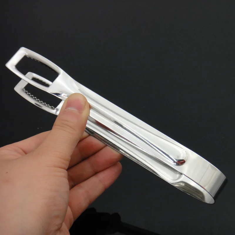 

1PC New Stainless Steel Barbecue BBQ Clip Bread Food Ice Clamp Ice Tong Tool Bar Kitchen Accessories Wholesale LB 534