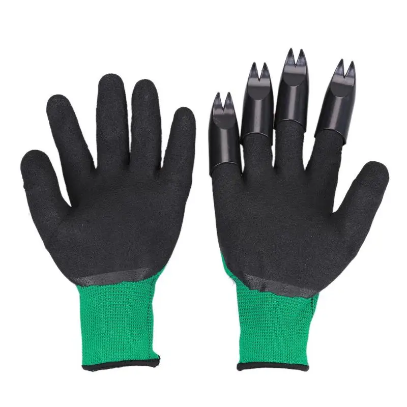 1 пара садовых перчаток 4 кончика пальца ABS латексные перчатки быстрое раскопки завод для домашняя теплица копание, рассада - Цвет: 10