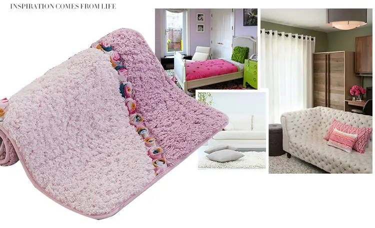 Цветочный узор большой Противоскользящий коврик для ванной комнаты мягкие ковровые подушечки для столовой для домашнего декора 5 цветов кухонные Коврики для спальни Alfombra