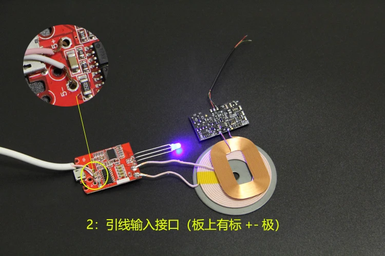 

NEW 1PC Wireless charger transmitter module PCBA board coil general qi standard import ST program diy conversion