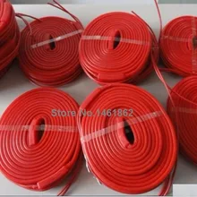 15 мм x 20 м 1500 Вт 220 В высококачественный гибкий силиконовый нагревательный элемент ремень с обогревом силиконовая резиновая труба нагреватель водонепроницаемый