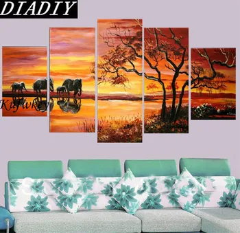 

5 pcs,Full,Diamond Embroidery,Elephant,animals,scenic,5D,Diamond Painting,Cross Stitch,5D,Diamond Mosaic,diamond pattern