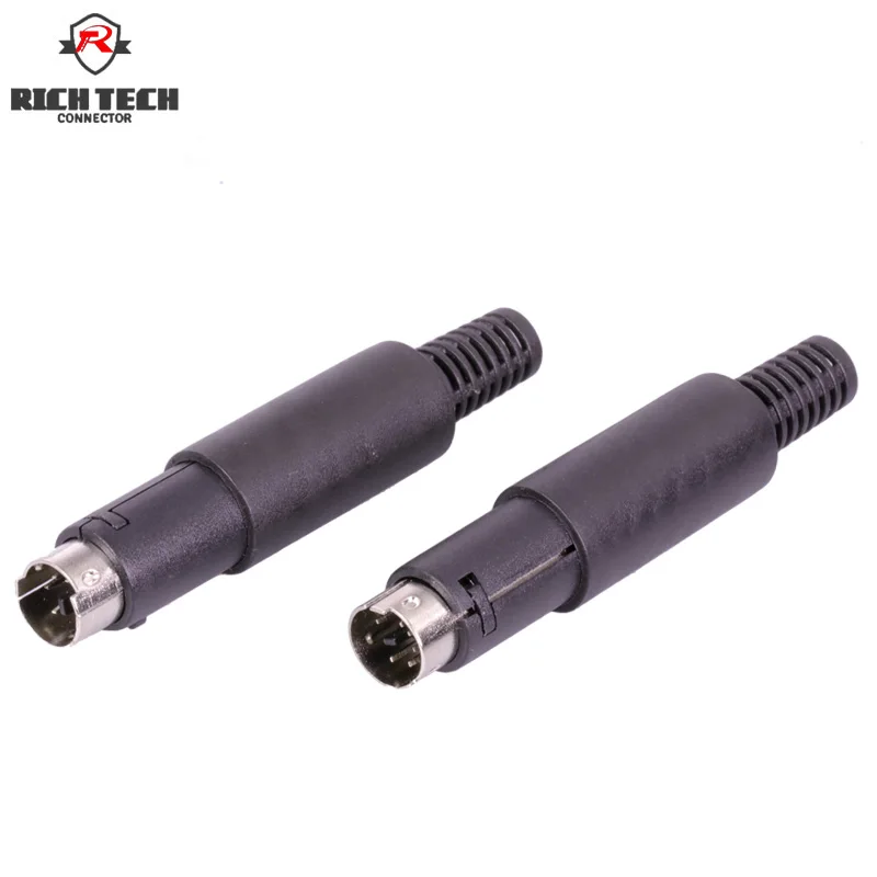 8pcs mini 6pin DIN connector for computer keyboard mouse male plug adapter with plastic handle | Обустройство дома