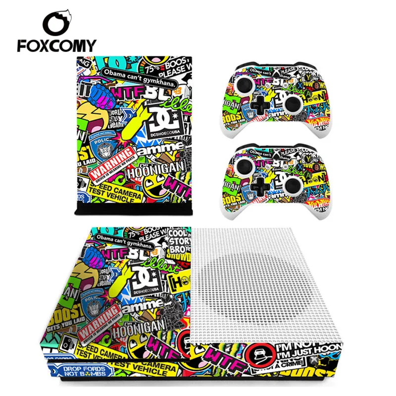 

STICKERBOMB 420 Leaf Custom Vinyl Console Cover For Microsoft Xbox One SLIM Skin Stickers Controller Protective For XBOXONE S