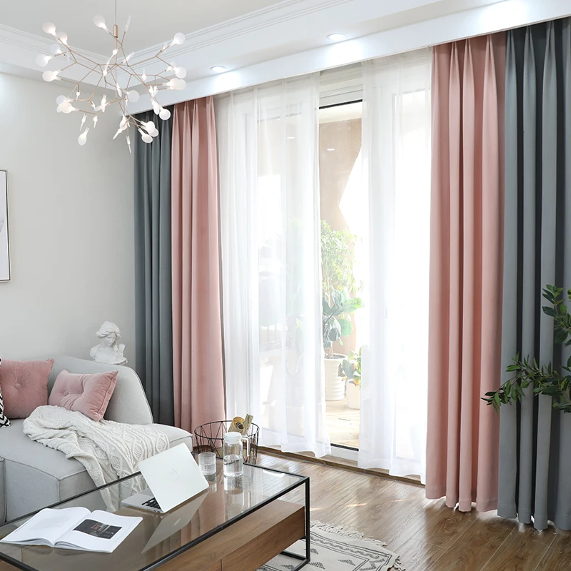 Шторы Cortinas Para Sala De Estar для гостиной, скандинавские мозаичные шторы, простые современные льняные светонепроницаемые шторы