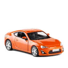 Модели легкосплавных автомобилей Toyota GT86, модель 1:36, модель автомобиля из сплава, игрушка для литья под давлением, коллекция металлических моделей, игрушки, 2 открытые двери