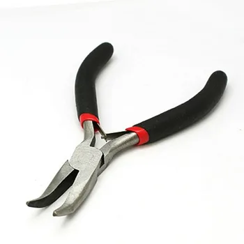 

1pc Jewelry Pliers, Bent Nose Plier, Carbon-Hardened Steel, 12.5cm long