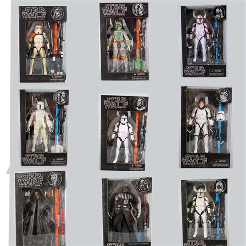 

13styl movie game Star Wars The Black Series Kylo Ren Stormtrooper Phasma Darth Maul Darth Vader Hab Solo PVC Action Figure Toy