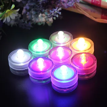 

12pcs/set LED RGB Candles Light Waterproof Tea Lights For Christmas Easter Holiday Candle Halloween Home Wedding Decoration Led