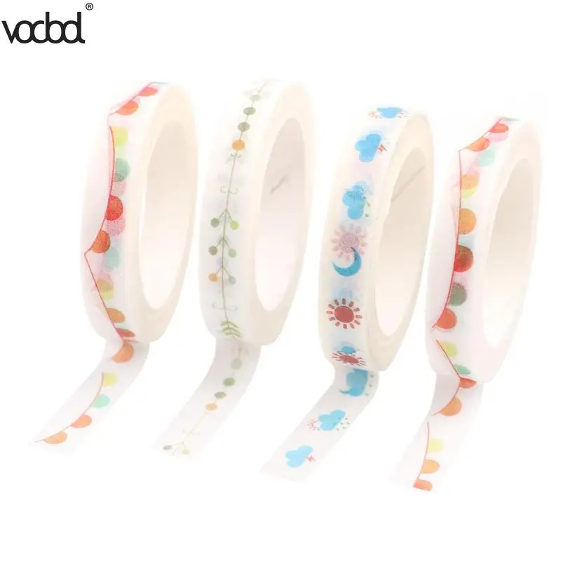 

Small Fresh Label Decorative Tape Diary Scrapbook Paper Tapes Stationery Sticker Traceless Masking Adhesive Card Decoration