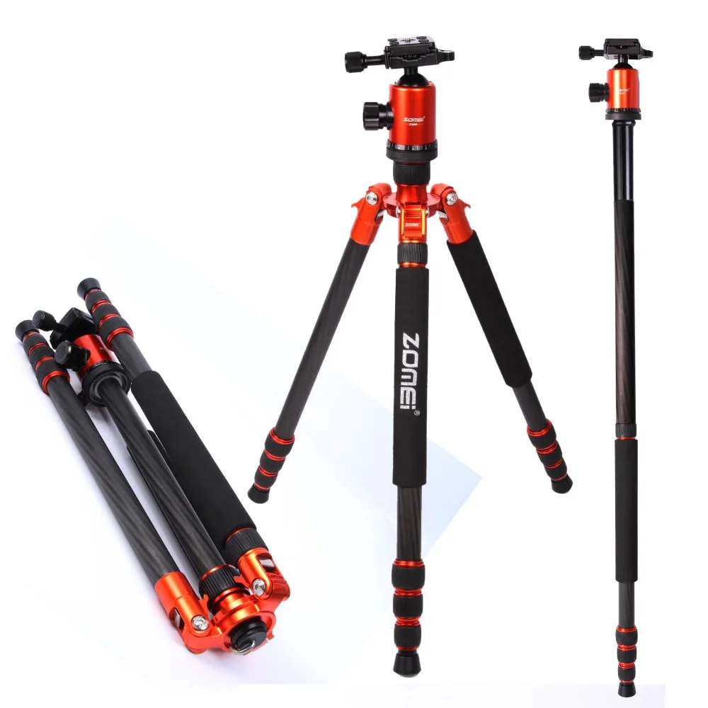 Flagship ZOMEI tripod Orange Z818C Professional Travel Carbon Fiber camera tripod Monopod&Ball head with case for DSLR camera Flagship ZOMEI tripod Orange Z818C Professional Travel Carbon Fiber camera tripod Monopod&Ball head with case for DSLR camera