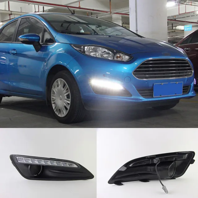 LED DRL for Ford Fiesta 2013 2014 2015 2016 daytime running lights fog