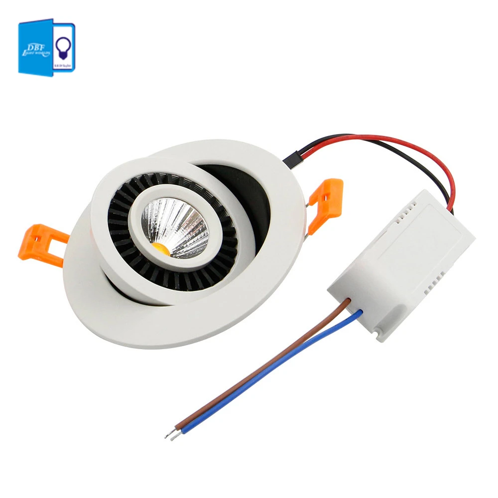 

[DBF]High Bright Al-Alloy Shell COB Recessed Downlight Dimmable 5W 7W 9W LED Ceiling Spot Lamp for Indoor Home Bedroom Kitchen