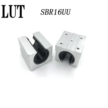 

High quality 2pcs SBR16UU aluminum block 16mm Linear motion ball bearing slide block match use SBR16 16mm linear guide rail