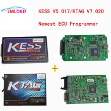 Лучшая цена зеленый PCB Ktag V7.020 K-тег 7,020+ Kess V2 V5.017 OBD2 менеджер Тюнинг Комплект ECU программист инструмент без маркеров Limited