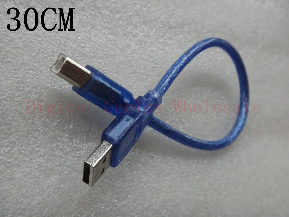 Желтый нож 30 см 0 3 м 5 USB 2 кабель для принтера тип A штекер типа B мужское двойное