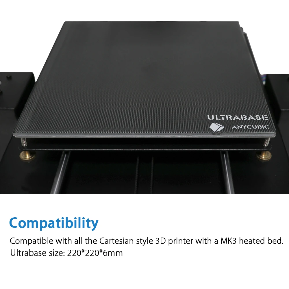 Платформа для 3D принтера Anycubic Ultrabase с подогревом стеклянная пластина 240x220x6 мм