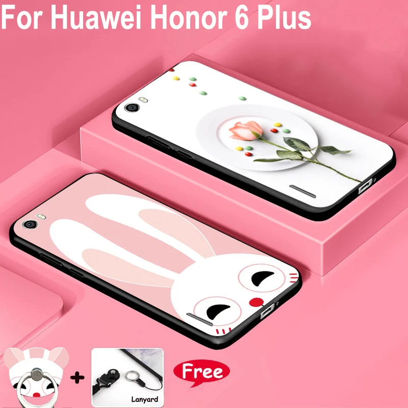 

Phone Cases For Huawei Honor 6 Plus PE-TL10 Case soft Silicone Cover bag funda 5.5'' For Honor 6 Plus 6plus bag cases shell