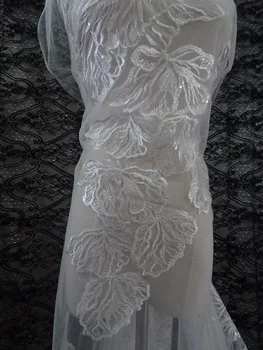 

on sale sequins embroidery lace mesh pretty african french net fabric for bridal dress