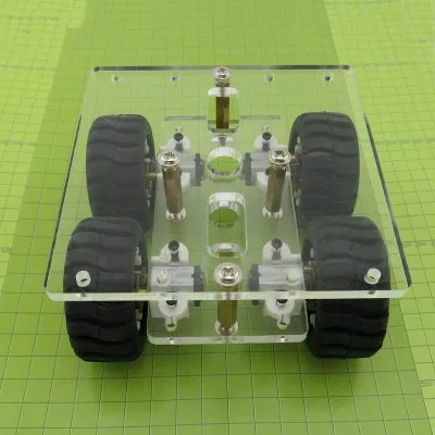 JMT Mini DIY N20 прозрачный акриловый четырехколесный привод двух слоев RC Robot Kit