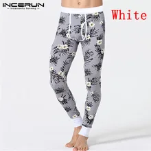 INCERUN Men's Trousers Wearing Pants Leggings Warm Autumn Youth Students Printed Personality Trend Underwear Tight Trousers