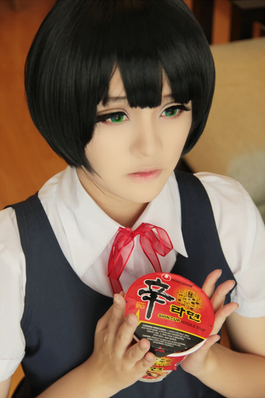 MCOSER 30 см Короткий Боб Стрижка Косплей Gugure! Kokkuri сан-Kohina Ичиматсу Черный Парик |