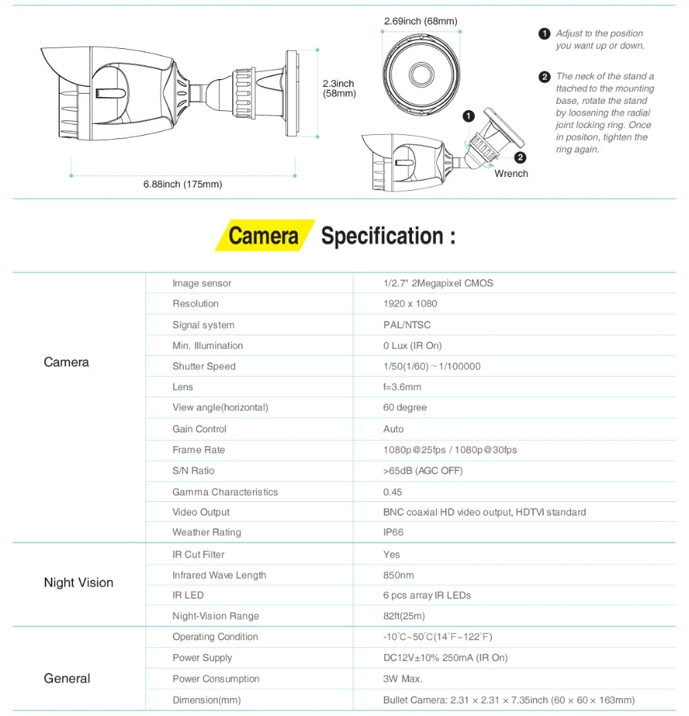 Tonton 1080 P 4 шт HD 2.0MP Hi-resolution CCTV камера безопасности с 82ft ночного видения водостойкий для 1080 P FULL HD системы цифровой видеозаписи