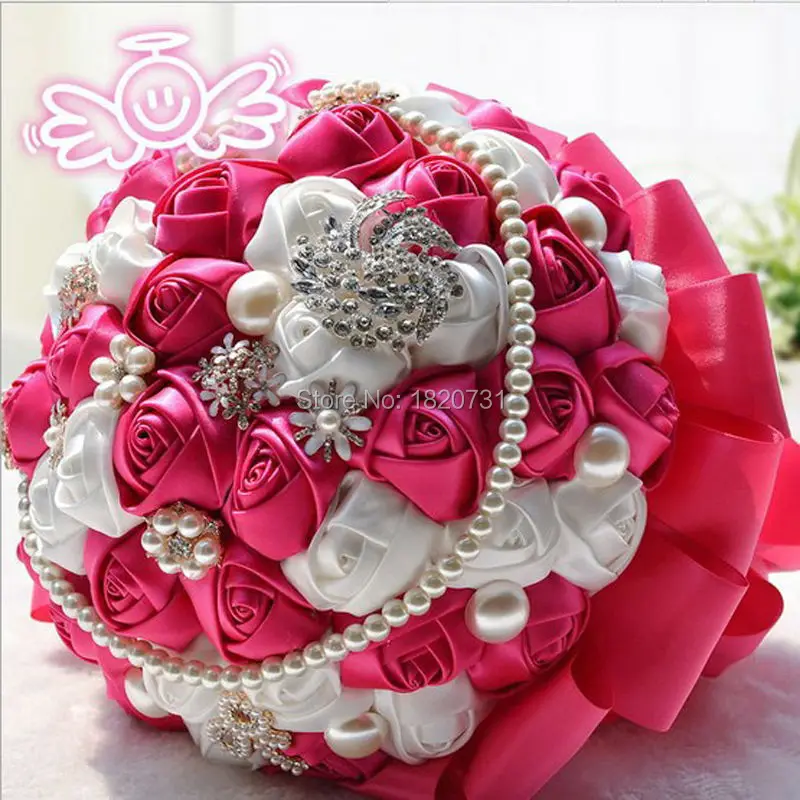 Красивая Бисероплетение Кристалл Люкс Невесты Цветок свадебный букет искусственный цветок розы букет Кристалл свадебные букеты